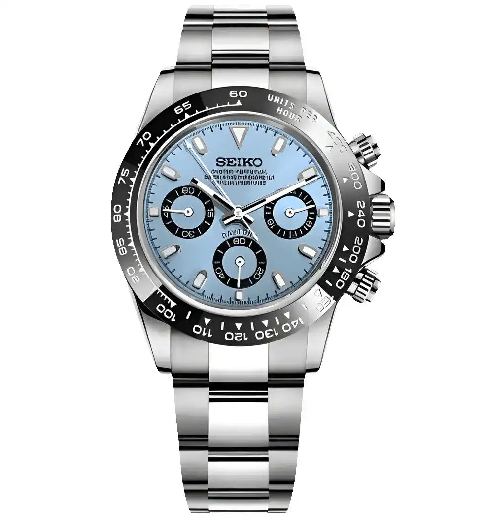 SEIKO MOD DAYTONA ICE BLUE WATCH - Wristwatch