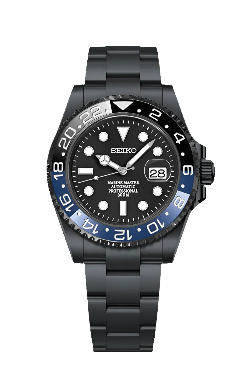 Submariner Watch Mod Stealth Batman Edition Wristwatch