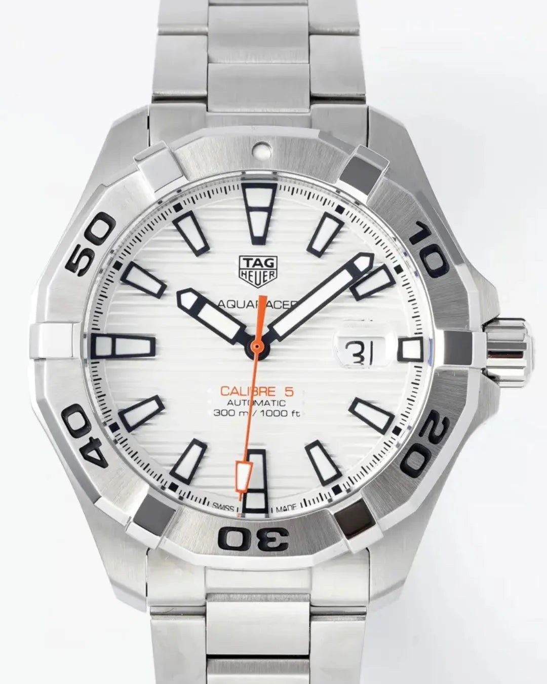 Tag Heuer Aquaracer 300m Calibre 5 White Watch - Wristwatch